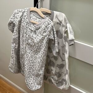 Simple Joys by Carters Fleece Sleepsack Bundle 2: 0-3 Months White, Gray animals